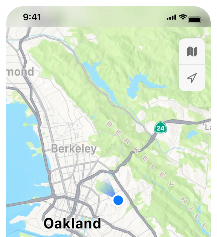 Cybertran App - map mock