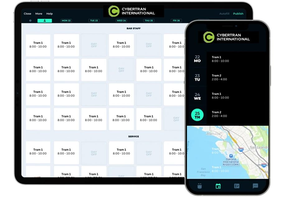 The Cybertran Rideshare App - mock
